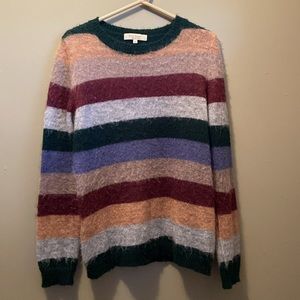 Women’s Silvia Novelli Striped Mohair Blend Sweater Made in Italy Size Medium